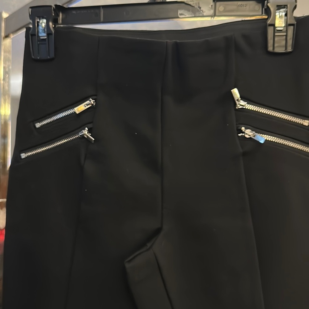 Black with silver zippers size small and size 14spandex leggings